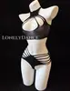Ropa interior sexy europea y americana, traje de baño dividido sexy, puro deseo, bikini cruzado de tres puntos, ropa de malla