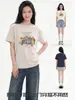 Camiseta de Moda Casual de Manga Corta para Hombre, Diseño Versátil de Moda, Camiseta de Algodón Puro Holgada para Pareja para Verano