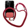 Cordón para teléfono móvil cruzado con parte trasera ajustable de poliéster Cordón para teléfono móvil Cordón fijo para tarjetas Cordón para teléfono móvil cruzado