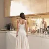 Falda Larga con Tirantes, Espalda Descubierta, Holgada, Estilo Nuevo, Estilo Francés, Popular Este Año, Vestido de Moda para Mujer, Verano de Alta Gama