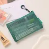 Bolsa de armazenamento em rede transfronteiriça, porta-moedas portátil, nécessaire, bolsa de armazenamento com zíper para cabo de dados, fone de ouvido, batom