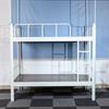 Cama de Ferro com Estrutura de Ferro para Dormitório de Fábrica, Cama de Ferro com Escada Reta para Escola, Beliche Personalizável, Cama de Ferro com Arte em Ferro de Camada Dupla, Cama de Casal