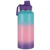 Pote espacial de aço inoxidável 304 de camada dupla de 18oz/32oz/40oz, caneca para exterior, pote esportivo com múltiplas tampas