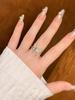Anillo liso de plata esterlina 925 de Corea del Sur para mujer, diseño de nicho estilo ins que no se desvanece, de alta calidad, combina con todo, ajuste de abertura