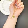 Collar Transfronterizo de Oro de Arena Vietnamita Lujo Ligero Gama Alta Escama de Pez Estrella Borla Cadena para Clavícula Joyería de Estilo Simple de Nicho para Mujer