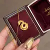 "Cobra Espiritual Paira" Desenho de Vento Buqi Sorte Pequena Cobra Espiritual Colar Ano Novo Forma de Cobra Corrente de Clavícula do Ano Velho para Mulheres