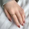 Novo Estilo Frio Sem Desbotamento Anel de Aço de Titânio Feminino ins Luz Luxo Nicho Design Requintado 131 Diamante Anel de Dedo