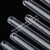 Tubo de ensaio transparente de plástico descartável atacado 12*75 plástico rígido transparente tubo de amostra de reagente ps com tampa tubo de ensaio grátis