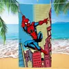 Toalla de playa Marvel Spider-Man de exportación transfronteriza, microfibra ultrafina, doble cara, absorbente, toalla de baño de playa de dibujos animados para niños
