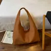 Bolsa Tote Grande Capacidade Estilo Coreano Bolsa de Ombro Retrô Estilo Maillard Bolsa Elegante para o Dia a Dia sob o Braço