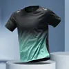 Playera de Secado Rápido para Hombre Deportiva de Manga Corta Holgada Seda de Hielo Verano Delgada Ropa de Fitness Entrenamiento Ropa para Correr Nuevas Blusas