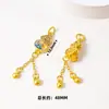 Colgante de calabaza con borla dorada chapada en cobre, pulsera DIY, collar, joyería, accesorios, accesorios para horquilla estilo chino cheongsam