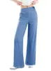 Jeans de Perna Larga Feminino Nova Moda Transfronteiriça Europeia e Americana Cintura Alta Controle de Barriga Jeans Emagrecedor Calças Soltas Femininas