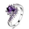 Anillo mujer accesorios transfronterizos AliExpress Amazon Anillo vintage forma de platino circón azul entrega en una sola pieza