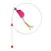 Juguete para gato palo para gato alambre de acero pluma de color cinturón campana juguete para gato gato mascota entrenamiento para gato palo para gato suministros para gato