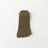 Calcetines de Cinco Dedos para Hombre, Estilo Delgado de Verano, Malla de Algodón Puro, Transpirables, Bajos, Antideslizantes, Calcetines Simples de Negocios con Separación de Dedos