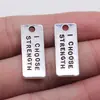 10x 25mm 2.1g joyería de comercio exterior letra inglesa I elige placa de fuerza colgante
