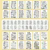 96 adesivos de poesia antiga com ilustrações para iluminação infantil, aprendizado divertido de poesia antiga, ilustrações de grafite de poesia antiga, adesivos de aprendizado