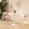 Mesa de negociación, mesa de comedor, moderno juego redondo blanco estilo nórdico ins con sillas para tiendas de té de leche y café, mesa de comedor tulipán
