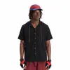 Chao Lunbu verão novo estilo simples e estiloso slim-fit bonito com capuz manga curta masculina de botões casual meia-manga camiseta