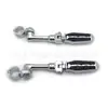 Pedal Reposapiés de Motocicleta Modificado Plegable Universal Parachoques Tubo de 1-1/4 pulgadas