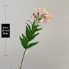 Flor de Lirio 3D Grabada de Colores de Seis Pétalos Adornos para Boda Sala de Estar Ramo de Flores Artificiales Decoración de Boda