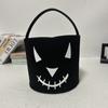 Balde de Armazenamento de Doces de Feltro Novo de Halloween Transfronteiriço, Bolsa Tote Tridimensional, Bolsa de Feltro Não Tecido