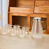 Jarra de Vidrio para Agua Fría, Resistente a Altas Temperaturas, Gran Capacidad para Uso Doméstico, Jarra para Agua Fría, Juego de Tazas para Agua Hervida, Jarra para Agua para Sala de Estar, Tetera
