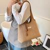 Corea del Sur Bolso Nicho de Axila para Mujer 2025 Nuevo Bolso Tote de Moda Estilo Universitario Sencillo de Gran Capacidad