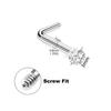Europa y Estados Unidos caliente Shambhala bola de diamante completo clavo para la nariz L barra joyería para piercing corporal clavo para la nariz de 7 palabras directo de fábrica eBay