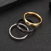 2026 Suministro Transfronterizo Amazon Nuevo Producto Anillos de Pareja de 4 mm Anillos de Forma Geométrica Anillos de Acero de Titanio