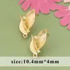 Estilo Ins Transfronterizo Diseño de Nicho Exquisitos Pendientes de Zirconio Hojas Retorcidas Anillo DIY Pendientes Accesorios de Material para Pendientes