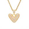 EBay Amazon Caliente Nuevo Moda Simple Cobre Micro Zircón Color Durazno Corazón Letra Amor Collar Venta al por Mayor