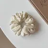 Elástico de Cabelo Grande de Bolinhas Estilo Francês Preguiçoso para Rabo de Cavalo Baixo Corda de Cabelo Elegante Elástico de Cabelo Suave Não Danifica para Mulheres