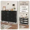 Zapatero abatible ultrafino para uso doméstico, nuevo modelo negro, mueble de almacenamiento para entrada montado en la pared, zapatero de pasillo integrado de gran capacidad