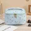 Bolsa de Maquiagem Criativa com Estampa de Cor Sólida Material PU Grande Capacidade Bolsa de Armazenamento de Maquiagem Portátil para Viagem Bolsa de Lavar Atacado
