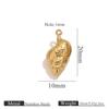Chapado en Oro PVD Hueco Concha Marina Pequeño Colgante Caracola Tortuga Pulsera Accesorios de Joyería Encanto Charms Al por Mayor