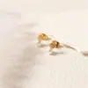Pendientes de Moda Europeos y Americanos de Oro de 18 Quilates Franceses Transfronterizos Justop para Mujer Pendientes Retro Simples de Gama Alta Pendientes Pendientes Pendientes