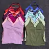 Df Nuevo Conjunto de Chalecos Deportivos, Sujetadores de Cuello Halter, Pantalones Cortos Deportivos para Correr al Aire Libre