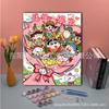 Pintura al Óleo Digital Pintura al Óleo DIY Pintura Decorativa Digital Pintada a Mano Flores Paisaje Personaje Pintura a Color Dormitorio Animación Dibujo Animado