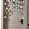 Cortina de Porta de Nuvens Cortina de Porta de Amor Vento Ins Decoração Suspensa Quarto Coração de Menina Vento Princesa Corredor Sala de Estar Meia Cortina