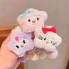 Gomas para el pelo de invierno para niños, Cuerdas para el pelo para niñas, Bandas para el pelo de dibujos animados lindas, Sujetadores de coleta y Accesorios para moños para niñas