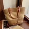 Bolsa tejida de viaje, bolso de hombro, bolsa nueva de gran capacidad para mujer, bolso tote, bolso cubo de playa, bolso de paja, versátil