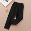 Calça de veludo infantil versão lisa - para usar por baixo no outono e inverno, calça justa, quente, à prova de frio, nova, autotérmica