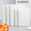 Cuaderno de Notas de Hojas Sueltas Extraíble Cuaderno Pequeño Fresco Simple Coreano Cuaderno de Espiral Transparente Cuaderno de Papelería para Estudiante