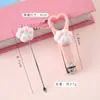 Cortauñas de Garra Lindos con Forma de Corazón de Dibujos Animados, Limpiador de Oídos, Lima de Uñas, Tijeras para Uñas Set, Mini Cortauñas Portátil Lindo al por Mayor