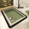 Alfombrilla de Piso de Tierra de Diatomeas de Dibujos Animados con Forma Especial para Baño, Alfombrilla Suave Antideslizante, Absorbente de Agua, Secado Rápido, Antibacteriana, Antimoho, Impermeable para Piso de Baño
