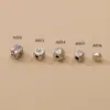 Venta al por mayor Plata Pura 99% Plata Dura 3D Cuentas Sueltas Estilo Chino DIY Cuentas Sueltas Accesorios de Plata de Ley Cubo Dados Cuentas Espaciadoras de Alegría Cuentas para Hilo