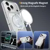 Adecuado para Apple iPhone 17/18 Pro: funda de teléfono magnética transparente con soporte plegable, que proporciona cobertura total y protección contra caídas