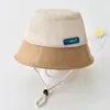 Sombrero para niños sombrero de sol casual niños y niñas sombrero de pescador para bebé lindo sombrero de sol de ala ancha fino sombrero tipo cubeta combinable